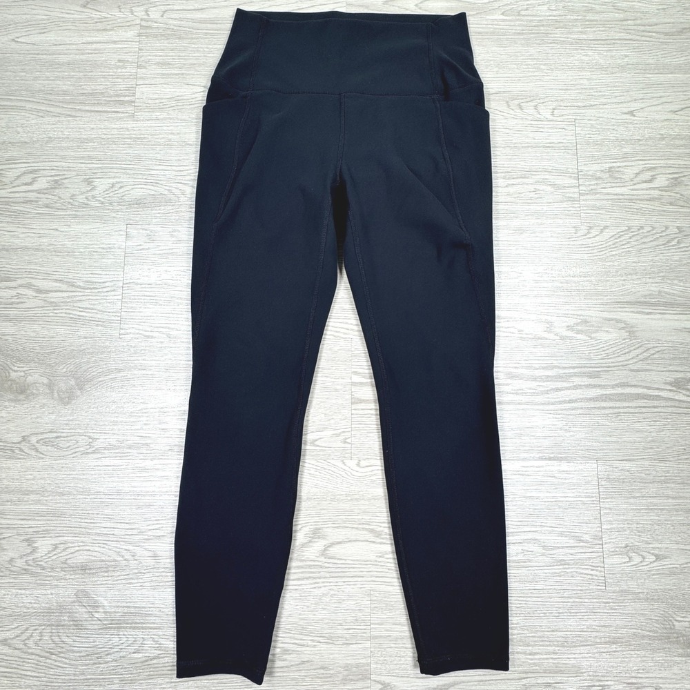 Spyder Women's Leggings Active High Rise Black Medium Side Pockets Yoga Pants